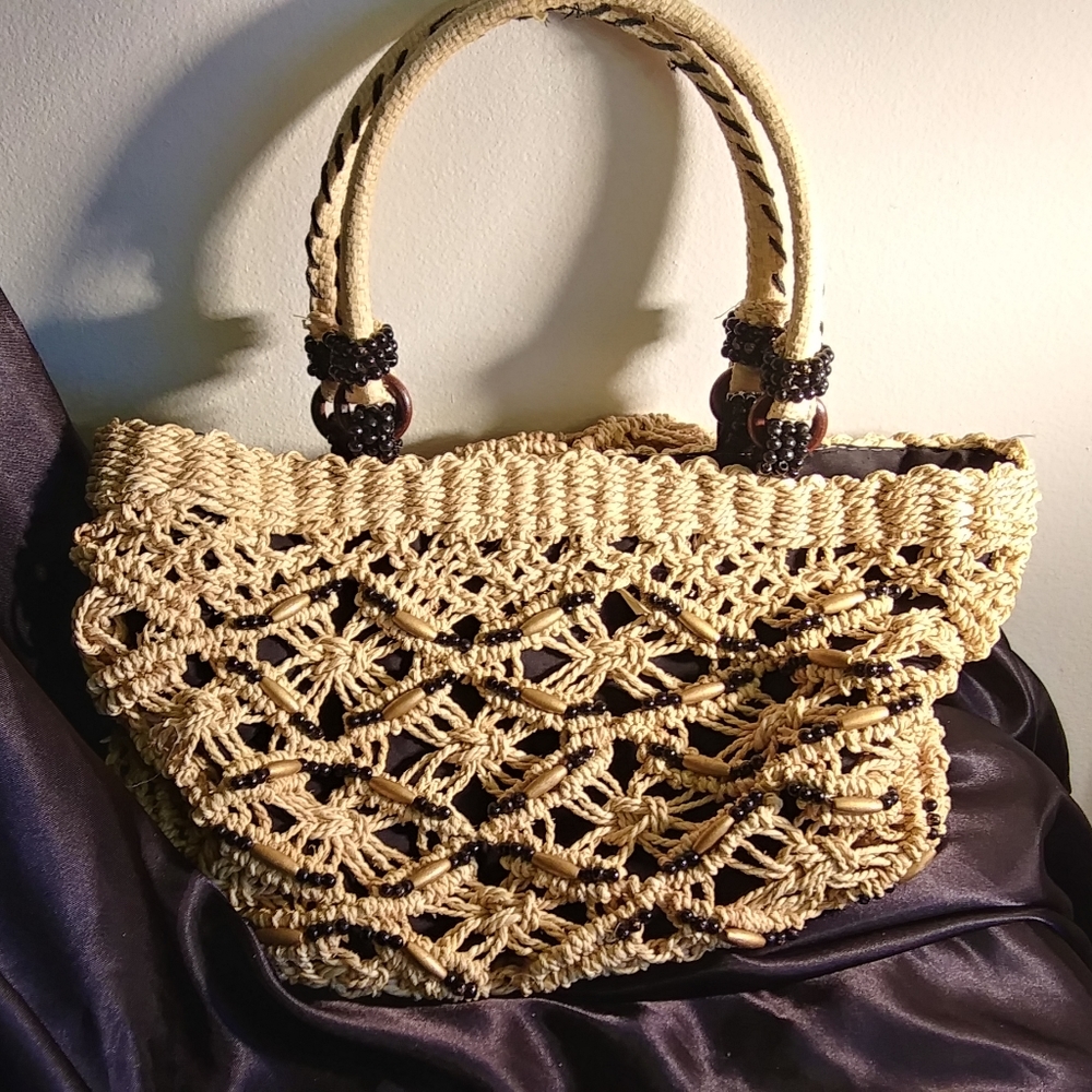 Straw Corn Husk Beach Summer Purse